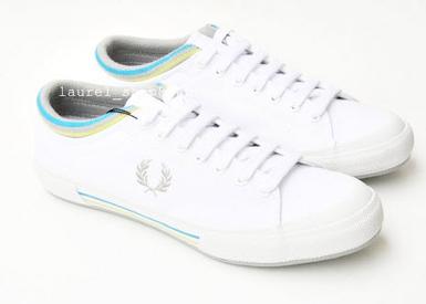 Fred Perry Tipped Cuff Canvas White / Limestone